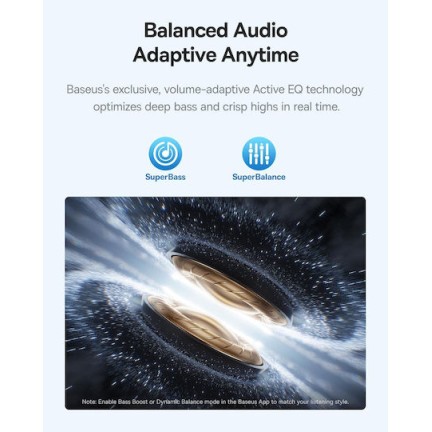 Baseus Bass BP1 Pro In-ear Bluetooth Handsfree Ακουστικά με Αντοχή στον Ιδρώτα και Θήκη Φόρτισης Cosmic Black