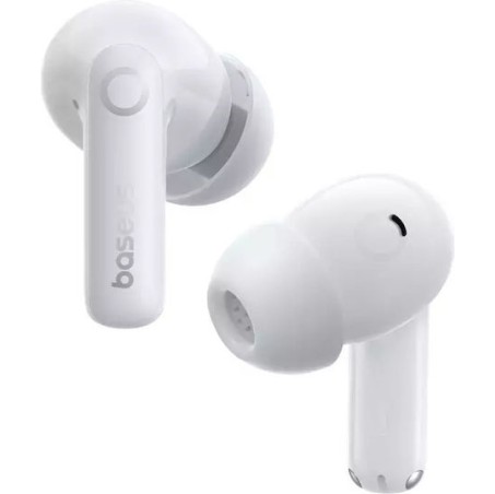 Baseus Bass BP1 Pro In-ear Bluetooth Handsfree Ακουστικά με Αντοχή στον Ιδρώτα και Θήκη Φόρτισης Λευκά