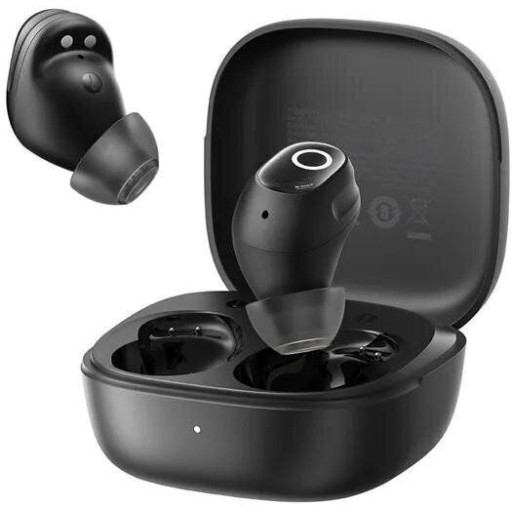Baseus Bass BD1 In-ear Bluetooth Handsfree Ακουστικά με Αντοχή στον Ιδρώτα και Θήκη Φόρτισης Cosmic Black