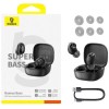 Baseus Bass BD1 In-ear Bluetooth Handsfree Ακουστικά με Αντοχή στον Ιδρώτα και Θήκη Φόρτισης Cosmic Black