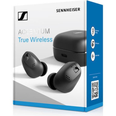 Sennheiser Accentum In-ear Bluetooth Handsfree Ακουστικά με Θήκη Φόρτισης Μαύρα