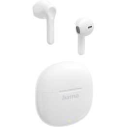 HAMA Action One Earbud Bluetooth Handsfree Ακουστικά με Θήκη Φόρτισης Λευκά