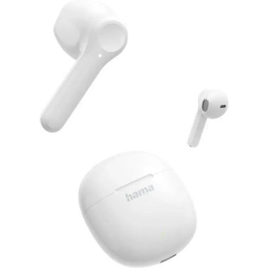HAMA Action One Earbud Bluetooth Handsfree Ακουστικά με Θήκη Φόρτισης Λευκά