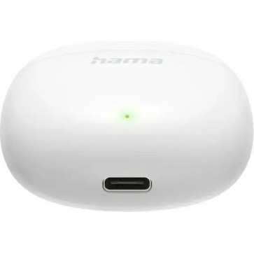 HAMA Action One Earbud Bluetooth Handsfree Ακουστικά με Θήκη Φόρτισης Λευκά
