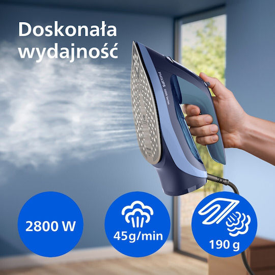 Philips 6000 Series Σίδερο Ατμού 2600W με Συνεχόμενη Παροχή Ατμού 45gr/min