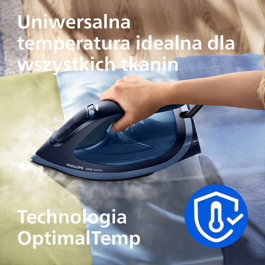 Philips 6000 Series Σίδερο Ατμού 2600W με Συνεχόμενη Παροχή Ατμού 45gr/min