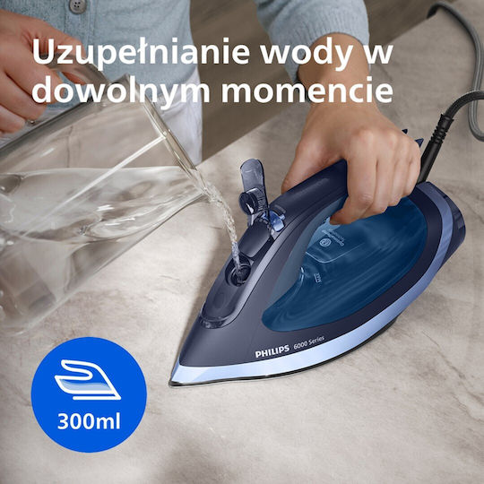 Philips 6000 Series Σίδερο Ατμού 2600W με Συνεχόμενη Παροχή Ατμού 45gr/min