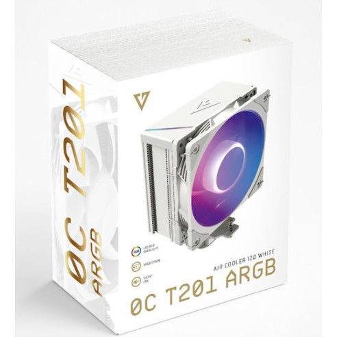 Modecom Volcano 0C T201 Ψύκτρα Επεξεργαστή για Socket AM4/AM5/1200/1700 με ARGB Φωτισμό Λευκή