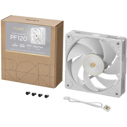 Asus ProArt PF120 Case Fan (3000rpm / 104.8cfm) Χωρίς Led Φωτισμό Λευκό