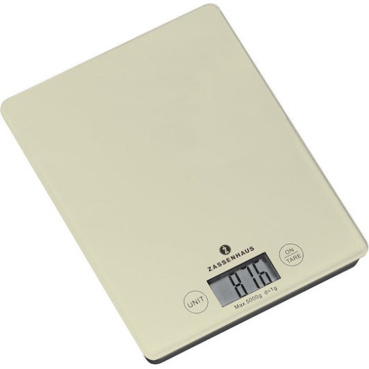 Zassenhaus Balance Ψηφιακή Ζυγαριά Κουζίνας έως 5kg Cool Cream