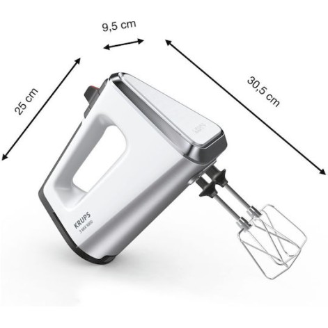 Krups 3 Mix 9000 Deluxe Μίξερ Χειρός 750W Λευκό