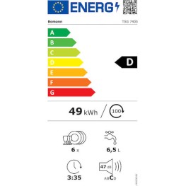 Bomann Πλυντήριο Πιάτων Πάγκου για 6 Σερβίτσια Π55xY43.8εκ. Λευκό