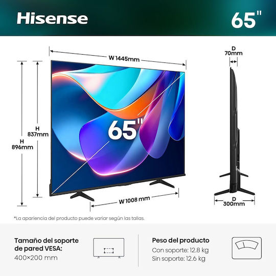 Hisense Smart Τηλεόραση 65