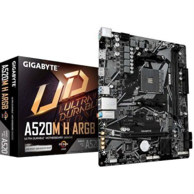 Gigabyte A520M H ARGB Motherboard Micro ATX με AMD AM4 Socket