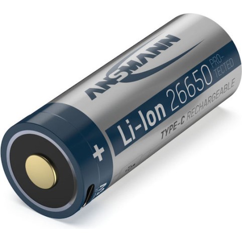 Ansmann Επαναφορτιζόμενη Μπαταρία 26650 Li-ion 5100mAh 3.6V 1τμχ