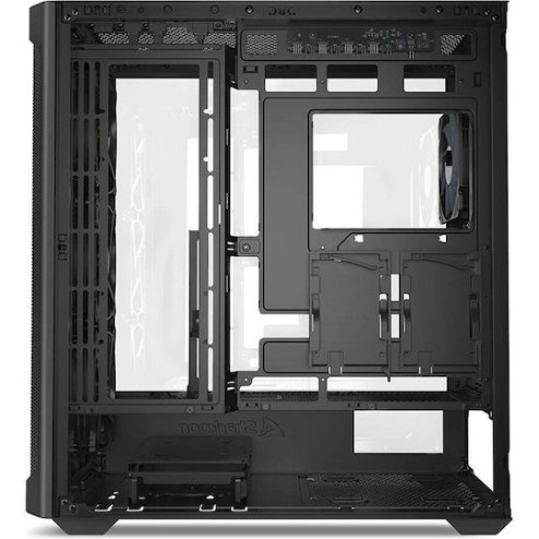 Sharkoon AK4W RGB Strip Gaming Midi Tower Κουτί Υπολογιστή με Πλαϊνό Παράθυρο Μαύρο