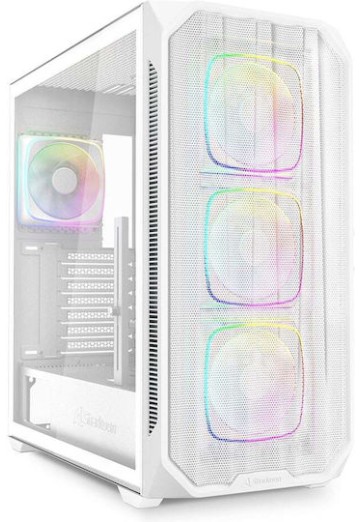 Sharkoon AK5M RGB Gaming Midi Tower Κουτί Υπολογιστή με Πλαϊνό Παράθυρο Λευκό