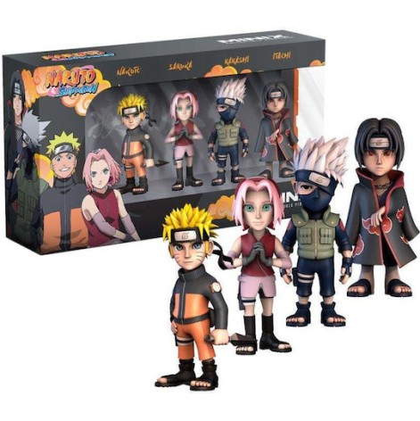 Naruto Shippuden - Naruto, Kakashi, Itachi, .. - Pack 4 Fig. Minix 7cm
