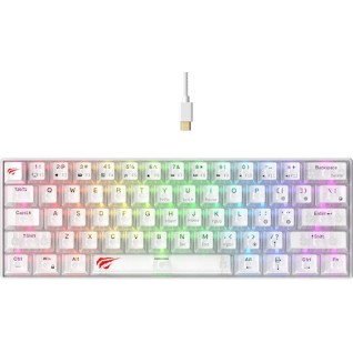 Havit KB903L Gaming Μηχανικό Πληκτρολόγιο με RGB φωτισμό (Αγγλικό US) Λευκό