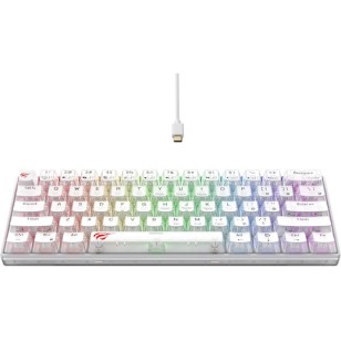 Havit KB903L Gaming Μηχανικό Πληκτρολόγιο με RGB φωτισμό (Αγγλικό US) Λευκό