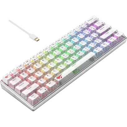 Havit KB903L Gaming Μηχανικό Πληκτρολόγιο με RGB φωτισμό (Αγγλικό US) Λευκό