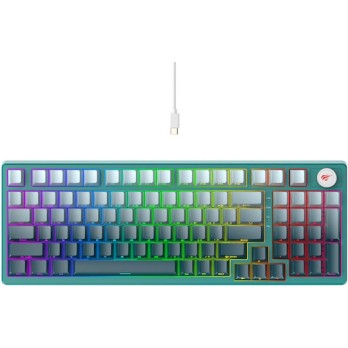Havit KB899L Gaming Μηχανικό Πληκτρολόγιο με RGB φωτισμό (Αγγλικό US) Πράσινο