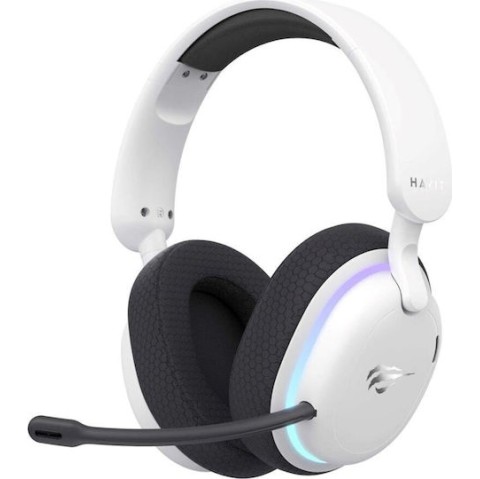 Havit Fuxi H7 Over Ear Gaming Headset με σύνδεση Bluetooth Λευκό