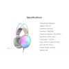 Havit H2037d Over Ear Gaming Headset με σύνδεση 2x3.5mm / USB Λευκό