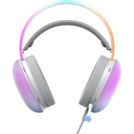 Havit H2037d Over Ear Gaming Headset με σύνδεση 2x3.5mm / USB Λευκό