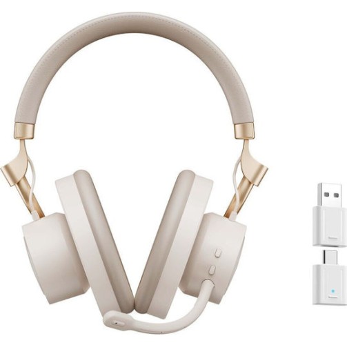 Havit Fuxi-H8 Ασύρματο Over Ear Gaming Headset με σύνδεση 3.5mm / USB Χρυσό for Nintendo Switch / PC / PS4 / PS5