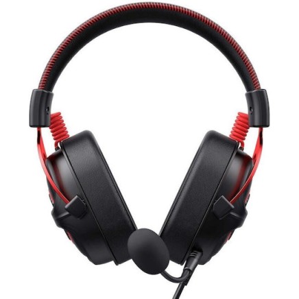 Havit H2002e Over Ear Gaming Headset με σύνδεση 3.5mm Κόκκινο