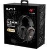 Havit H2002e Over Ear Gaming Headset με σύνδεση 3.5mm Κόκκινο