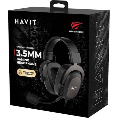 Havit H2002e Over Ear Gaming Headset με σύνδεση 3.5mm Κόκκινο