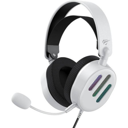 Havit H2038U Over Ear Gaming Headset με σύνδεση USB Λευκό