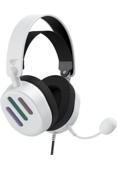 Havit H2038U Over Ear Gaming Headset με σύνδεση USB Λευκό