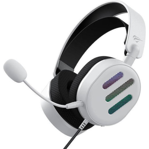 Havit H2038U Over Ear Gaming Headset με σύνδεση USB Λευκό