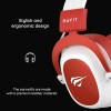 Havit H2002D Over Ear Gaming Headset με σύνδεση 3.5mm Red/White