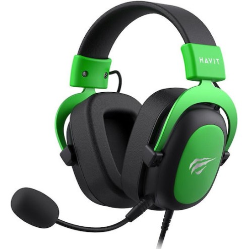 Havit H2002D Over Ear Gaming Headset με σύνδεση 3.5mm Πράσινο