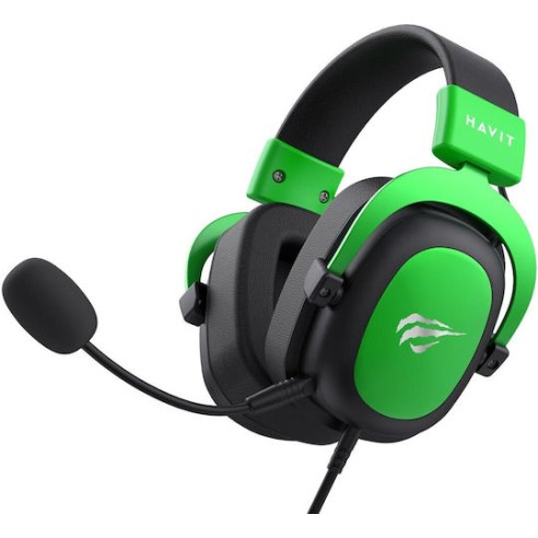 Havit H2002D Over Ear Gaming Headset με σύνδεση 3.5mm Πράσινο