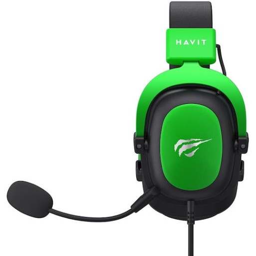 Havit H2002D Over Ear Gaming Headset με σύνδεση 3.5mm Πράσινο
