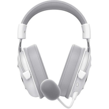 Havit H2002YG Over Ear Gaming Headset με σύνδεση 3.5mm / Bluetooth White/Grey