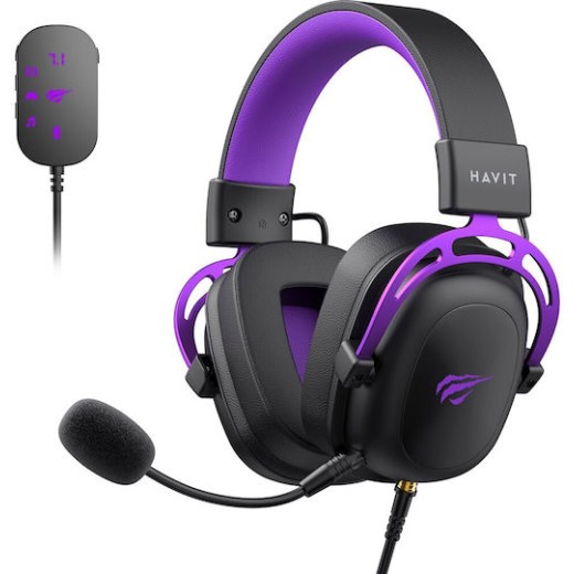 Havit H2002C+U Over Ear Gaming Headset με σύνδεση 3.5mm