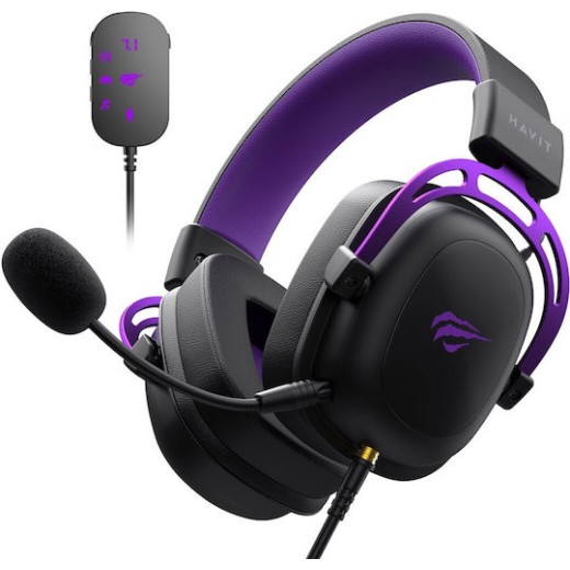 Havit H2002C+U Over Ear Gaming Headset με σύνδεση 3.5mm