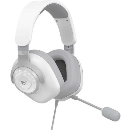 Havit H2230D Over Ear Gaming Headset με σύνδεση 3.5mm Λευκό