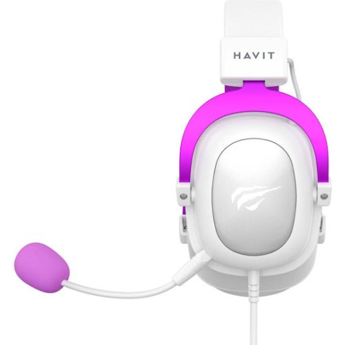 Havit H2002D Over Ear Gaming Headset με σύνδεση 3.5mm Μωβ
