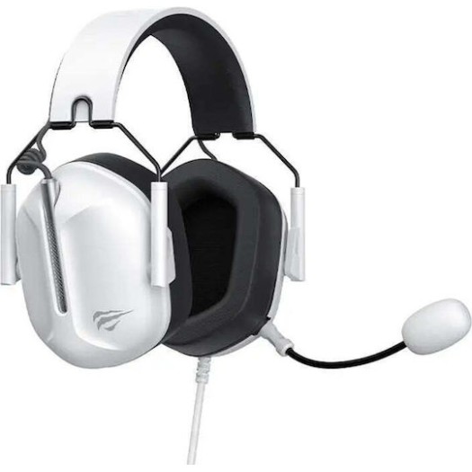 Havit H2033D Over Ear Gaming Headset με σύνδεση 3.5mm Λευκό / Μαύρο