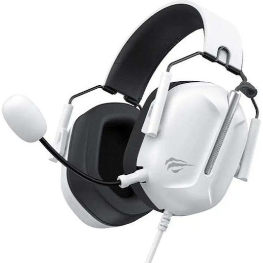Havit H2033D Over Ear Gaming Headset με σύνδεση 3.5mm Λευκό / Μαύρο