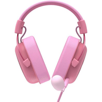 Havit H2002D Over Ear Gaming Headset με σύνδεση 3.5mm Ροζ