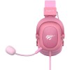 Havit H2002D Over Ear Gaming Headset με σύνδεση 3.5mm Ροζ