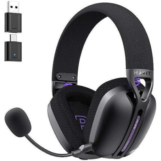 Havit Fuxi-H3 Plus Ασύρματο Over Ear Gaming Headset με σύνδεση 3.5mm / Bluetooth / USB